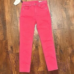 𝅺rag & BONE hot pink skinny high rise jeans.  Size 24